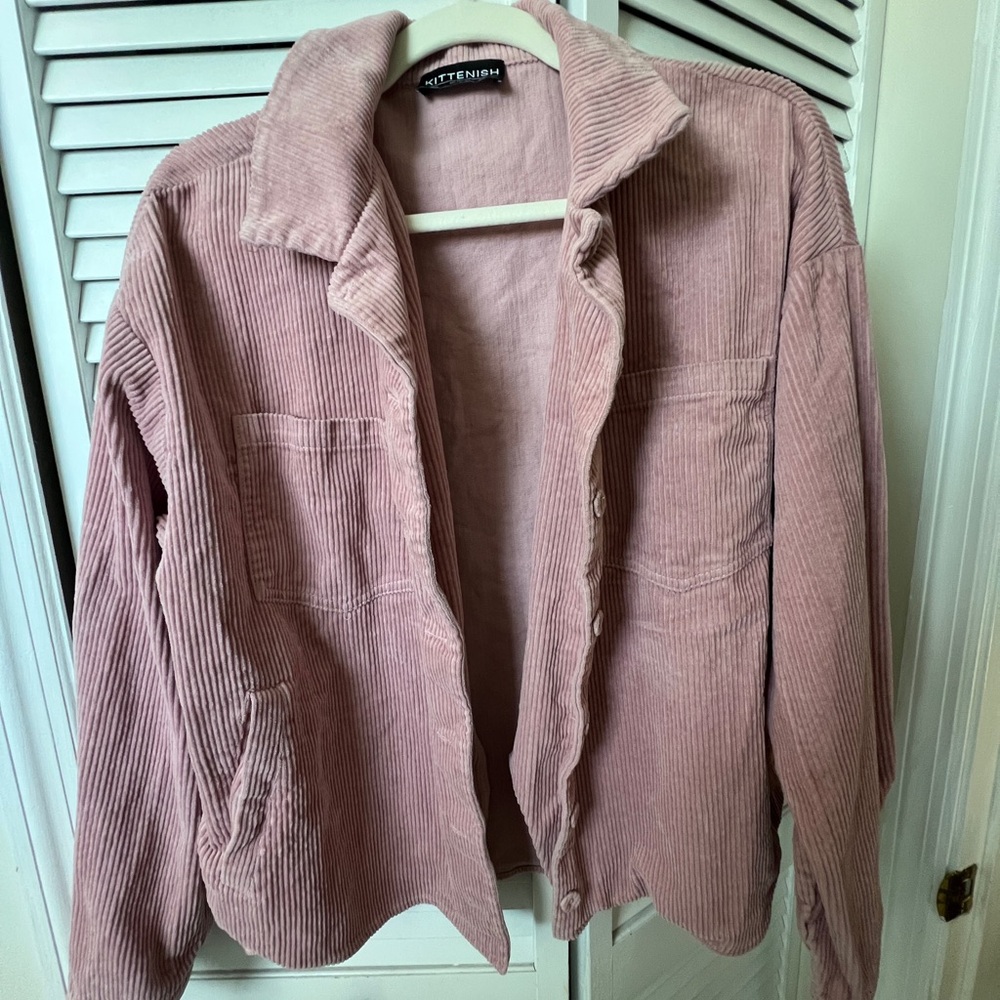 Kittenish Blush Corduroy Jacket